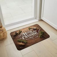 Modern Polyester Christmas Stylish Plush Living Room Carpet Non-Slip Smooth Comfortable Rug for Winter Holiday Use