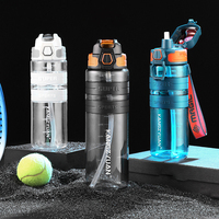 Bouteilles d'eau de sport en plastique Tritan sans BPA, résistantes aux chocs, lavables au lave-vaisselle, 1 L (32 oz), avec logo personnalisé
