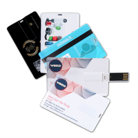 Clé USB 2.0 3.0 en plastique, format carte de crédit, 4 Go, 8 Go, 16 Go, 32 Go, 64 Go, 128 Go, 256 Go, 512 Go, pour entreprises