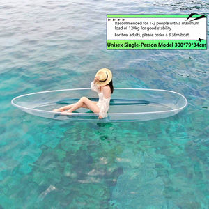 PC transparente canoa barco Viral Crystal <span class=keywords><strong>Kayak</strong></span> 1/2 persona <span class=keywords><strong>kayak</strong></span> recreativo con paleta para Parque escénico Exploración de vías fluviales - Product Image 4