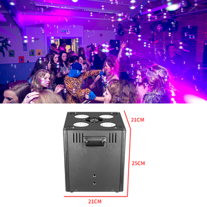 เครื่องทำฟองโลหะไฟ LED RGB 20W พร้อมรีโมทคอนโทรล DMX 4หัวฉีดสำหรับงานปาร์ตี้เวทีงานแต่งงานน้ำแข็งแห้งอัตโนมัติ - Product Image 3
