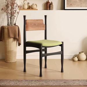 Silla de Comedor Moderna de Madera Maciza con Tapicería de Microfibra para Hogar, Bar, Banquete y Restaurante - Product Image 4