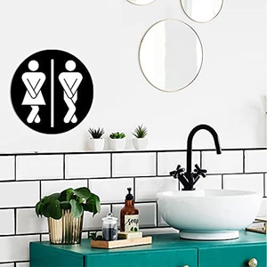Placa <span class=keywords><strong>de</strong></span> advertencia <span class=keywords><strong>de</strong></span> género <span class=keywords><strong>de</strong></span> diseño moderno, letreros <span class=keywords><strong>de</strong></span> baño, letrero <span class=keywords><strong>de</strong></span> baño para hombres y mujeres con cinta fuerte duradera <span class=keywords><strong>de</strong></span> doble cara - Product Image 3