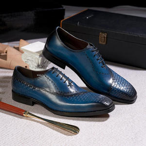 Chaussures Oxford Classiques pour Hommes en Cuir Véritable Antidérapantes Respirantes à Motifs Rehaussant la Taille Chaussures Habillées Tendance - Product Image 5