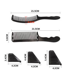Peigne de <span class=keywords><strong>coiffure</strong></span> personnalisable pour salon de <span class=keywords><strong>coiffure</strong></span>, peigne de barbier incurvé, peigne limiteur pour la coupe de cheveux, peignes de style pour hommes, matériaux POM - Product Image 3