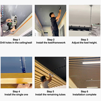 Plafond suspendu linéaire en aluminium MEIYU, panneau de plafond à lamelles en U de couleur personnalisée, pour métro et tunnel souterrain