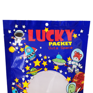 Sıcak satış özel baskılı isı mühür alüminyum folyo PE plastik Mylar oyuncak ambalaj dik durabilen poşet ile üç yan pencere mühür - Product Image 4