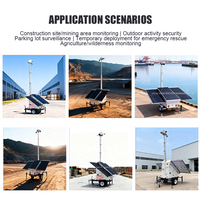 Remolque de Seguridad Solar Portátil con CCTV, Tres Paneles Solares de 400W, Baterías de 400Ah para Áreas Remotas, Sin Necesidad de Energía Externa
