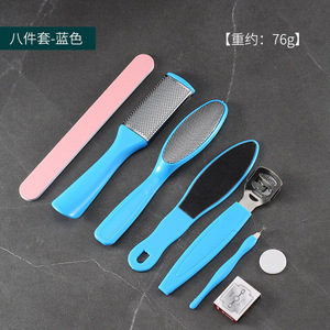 Ensemble de 8 limes à pieds en acier inoxydable pour éliminer les peaux mortes et les callosités, outils de pédicure, masseur pour les pieds - Product Image 4