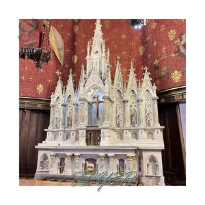 Precio de fábrica Tabernáculo de piedra religiosa de lujo Tabernáculo de mármol blanco para <span class=keywords><strong>Iglesia</strong></span> Católica - Product Image 2