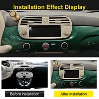 Autoradio Android 16 6,86 pouces avec écran tactile Bluetooth pour Fiat 500 2007-2015, CarPlay sans fil, GPS, double USB, WiFi, RDS