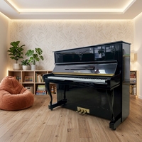 Young Chang U121 Black Vertical Piano With Slow Fall Keyboard Balanced Tone Suitable for Family and Studio Use