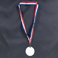 Médailles de récompense en bois imprimées par sublimation médailles de récompense d'évènements sportifs MDF double face 65*65*3mm