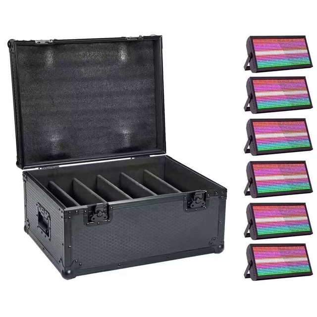 200W LED 48+8 Segment Strobe Light With Flight Case RGBW Wash Stage Flash Effect Lights for DJ Party Show Club