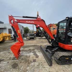 Excavatrice Kubota KX057 d'occasion, 5,5 tonnes, 6 tonnes, mini-excavatrice sur chenilles, machine de construction compacte - Product Image 2