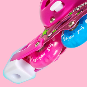 EACHkids - <span class=keywords><strong>Patines</strong></span> en Línea con Luces Intermitentes, 4 <span class=keywords><strong>Ruedas</strong></span>, Talla Ajustable, Listos para Enviar, para Niños - Product Image 4