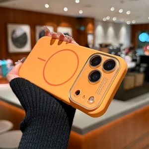 เคสโทรศัพท์ซิลิโคนเหลวแบบแม่เหล็กสำหรับ <span class=keywords><strong>iPhone</strong></span> 17 13 14 15 16 <span class=keywords><strong>Pro</strong></span> <span class=keywords><strong>Max</strong></span> พร้อมฟิล์มกระจกป้องกันเลนส์ ปุ่ม AI และฝาครอบป้องกัน ขายส่ง - Product Image 4