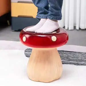 2024 Nouveauté Créative : Tabouret Champignon en Fibre de Verre pour Décoration de Magasin, Centre Commercial, Ornements et Accessoires Artistiques de Photographie - Product Image 2