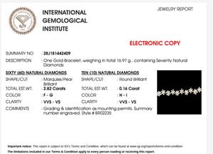 Bracelet élégant en or et diamants pour femme, design haut de gamme, finition polie, léger, confortable, bijou tendance, cadeau - Product Image 6