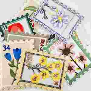 Nouvelle broderie thermocollante, motif floral rétro de dessin animé, patch carré pour vêtements et accessoires - Product Image 4
