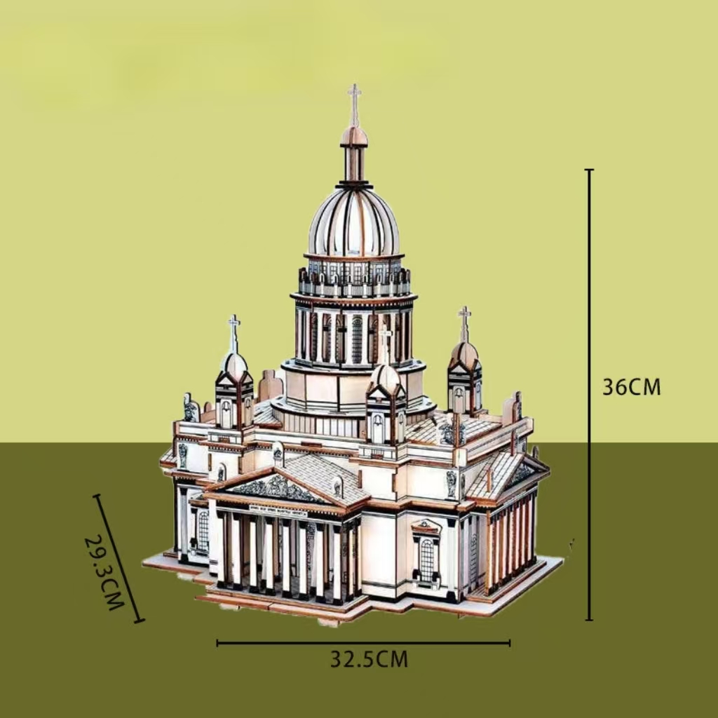 Wooden 3D Puzzle - St. Isaac's Cathedral