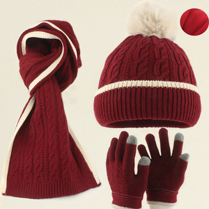 <span class=keywords><strong>Ensemble</strong></span> <span class=keywords><strong>de</strong></span> mitaines en tricot pour filles et garçons, doublure en polaire chaude, <span class=keywords><strong>bonnet</strong></span> d'hiver pour enfants, <span class=keywords><strong>gants</strong></span> et foulards, 1-6 ans - Product Image 4