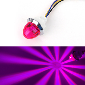 Faro LED a Stella di Melone 1W 12-24V, Faretto a Stella di Cristallo Ambra Rosso Blu Stroboscopico per Camion, Rimorchi, Autocarri, Barche, Autobus - Product Image 6