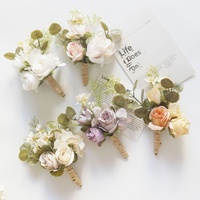 Kain Bunga Buatan Boutonniere Perayaan Pernikahan Berbagai Warna Alat Peraga Studio Foto Hari Kasih Sayang Festival Qixi