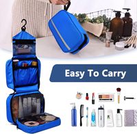 Lager Capacité Pratique Résistant à l'eau Grande trousse de toilette de voyage Sac de rasage Sac de lavage portable pour trousse de maquillage pour crochet de voyage