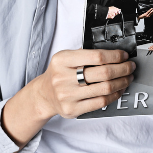 Titanium Steel <b>Rings</b> Gold Black Silver Unisex Minimalist Couple Jewelry Gift Fashion <b>Rings</b> - Product Image 2