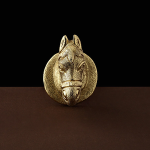 Horse Brass Cabinet <b>Knob</b> Decorative Animal Design <b>Drawer</b> <b>Knob</b> Elegant Furniture Hardware for Cabinets Wardrobes <b>Drawers</b> - Product Image 4