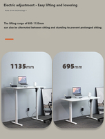 Customsmart Ergonomic Electric Smart Lift Sit Standing Table Altura ajustable Escritorios de oficina