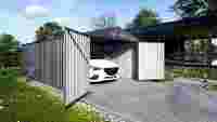 Abri d'auto résidentiel en métal de 11.3x19ft avec cadre en acier pour la protection des outils de voiture et de jardin pour l'utilisation du garage et de l'entrepôt de stationnement de voiture
