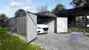 Abri d'auto résidentiel en métal de 11.3x19ft avec cadre en acier pour la protection des outils de voiture et de jardin pour l'utilisation du <span class=keywords><strong>garage</strong></span> et de l'entrepôt de stationnement de voiture - Product Image 6