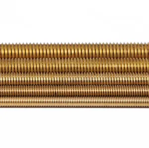 M2 M3 M4 M5 M6 M8 M10 H59 H62 Brass Copper Bronze Plain Nickel Plated Tin Plated Thread Rod Threaded Bar DIN975