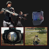 Vente en gros 35 touches Mini clavier de poche à une main Clavier ergonomique Clavier de jeu portable
