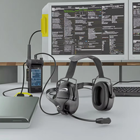 OMFOX KTC300SC H Moniteur Réduction active du bruit Casque de course automobile avec connexion en cascade ENC et un casque