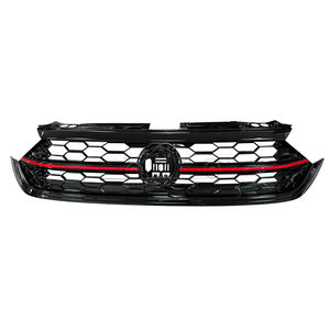 Grille de pare-chocs avant Haosheng en fibre de carbone sans <span class=keywords><strong>logo</strong></span>, style GLI rouge, pour <span class=keywords><strong>Volkswagen</strong></span> Jetta <span class=keywords><strong>2023</strong></span>+ - Product Image 3