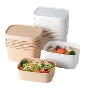 กล่องบรรจุภัณฑ์อาหารแบบใช้แล้วทิ้ง ทำจากกระดาษคราฟท์เคลือบพลาสติก 300 แกรม สำหรับใส่เคบับ  พร้อมโลโก้แบบกำหนดเอง เคลือบเงา/ด้าน - Product Image 5