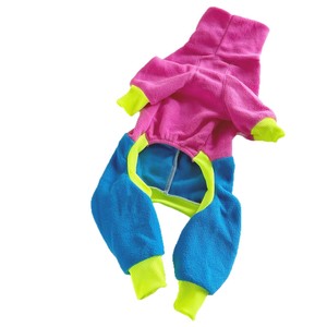 Veste thermique en polaire de coton pour l'hiver, à quatre pattes, pour les lévriers italiens et les whippets, avec panneaux légèrement extensibles pour protéger le ventre - Product Image 1