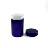 Portable Violet Biscuit Scellé Café Peut Protéine Poudre Bouteille Ronde En Plastique Étanche Emballage Alimentaire Pot