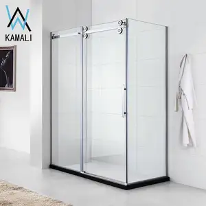 KAMALI คูเวตตู้อาบน้ำแบบเลื่อนได้304SS,ห้องโดยสารแบบเลื่อน120X90ปรับแต่งได้ในกวางโจวห้องน้ำเดินใน Dusche