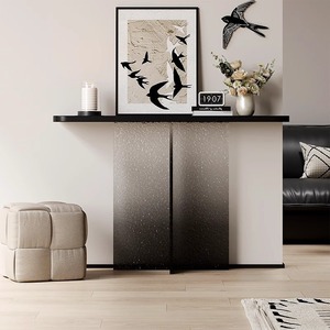 Modern Luxury Retro Solid Wood <b>Console</b> Table with Ice Crack Gradient Design for Home Entry Furniture - Product Image 2