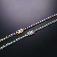 CM JEWELRY En gros Colliers tennis pour femmes en laiton plaqué, personnalisés, de mode raffinée, sertis de zircons