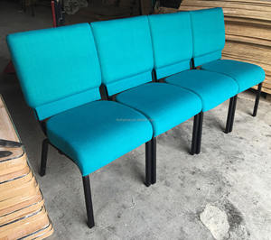 Silla de Auditorio Apilable de Lujo, Sillas de Iglesia con Marco de Metal, Sillas de Iglesia al por Mayor para Conferencias, Uso en Hoteles y Exteriores - Product Image 2