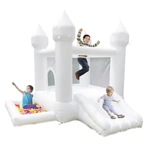 Lớn màu xanh lá cây nhảy bouncy lâu đài sử dụng thương mại lớp Inflatable nhà trả lại cho trẻ em và người lớn với Blower