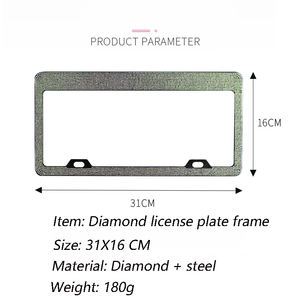 Marco de Matrícula de Cristal con Diamantes, Venta Caliente, Suministro para <span class=keywords><strong>Amazon</strong></span>, para el Mercado de EE. UU. y Canadá - Product Image 3