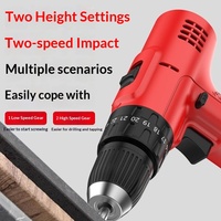 Kit d'outils de réparation domestique sans fil 52 pièces avec perceuse électrique au lithium, coffret à outils en plastique, garantie 1 an, modèle ZY-001