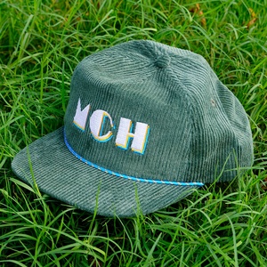 Gorras de Béisbol Personalizadas de 5 Paneles, Sin Estructura, con Logotipo Bordado en Metal, Cierre a Presión, con Cuerda Azul - Product Image 5