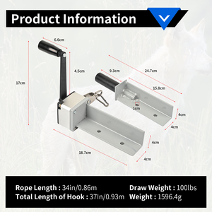 Pressa per Arco da Caccia con Verricello, Morsa per Tiro con l'Arco 100LBS, Strumento Regolabile per Riparazione e Accordatura, Accessori per Arco Compound - Product Image 2